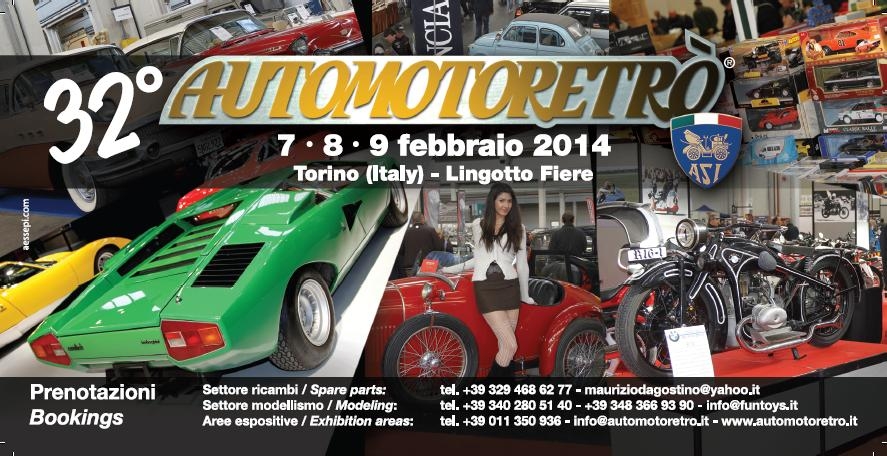 32° edizione di Automotoretrò a Torino dal 7 al 9 Febbraio 2014