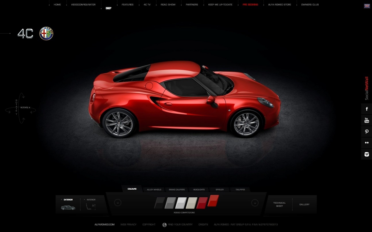 Alfa Romeo 4C vince il 15° Interactive Key Award