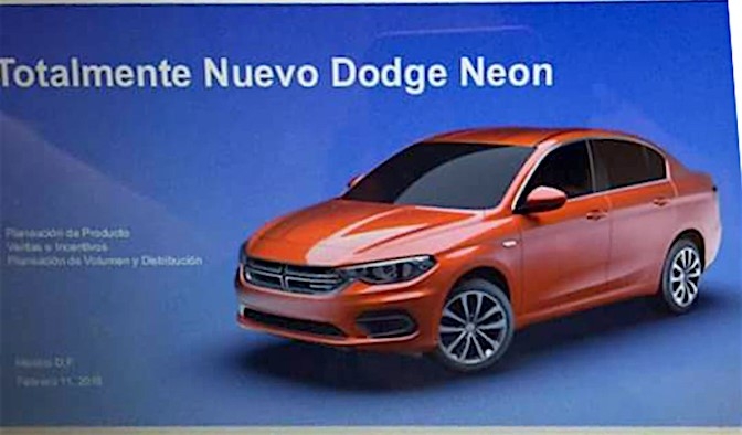 La Fiat Tipo diventa Dodge Neon in Centro America