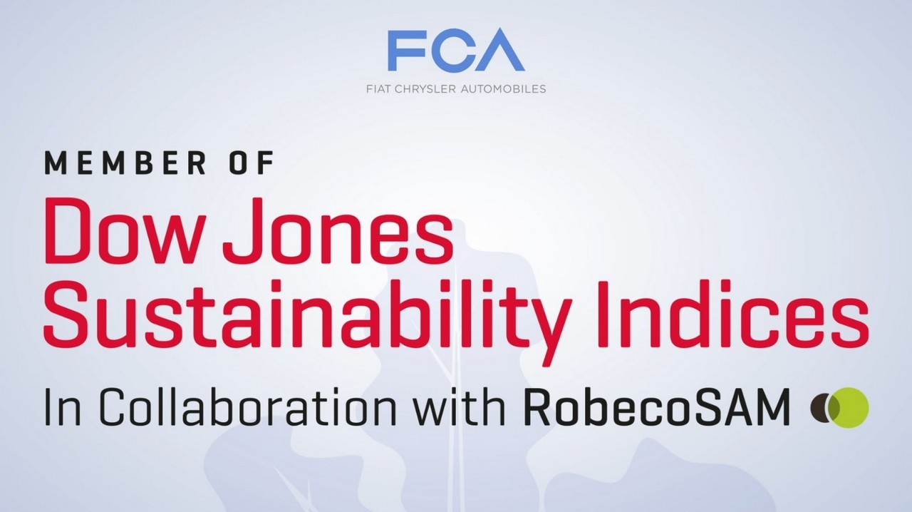 FCA inclusa nel prestigioso Dow Jones Sustainability Index World