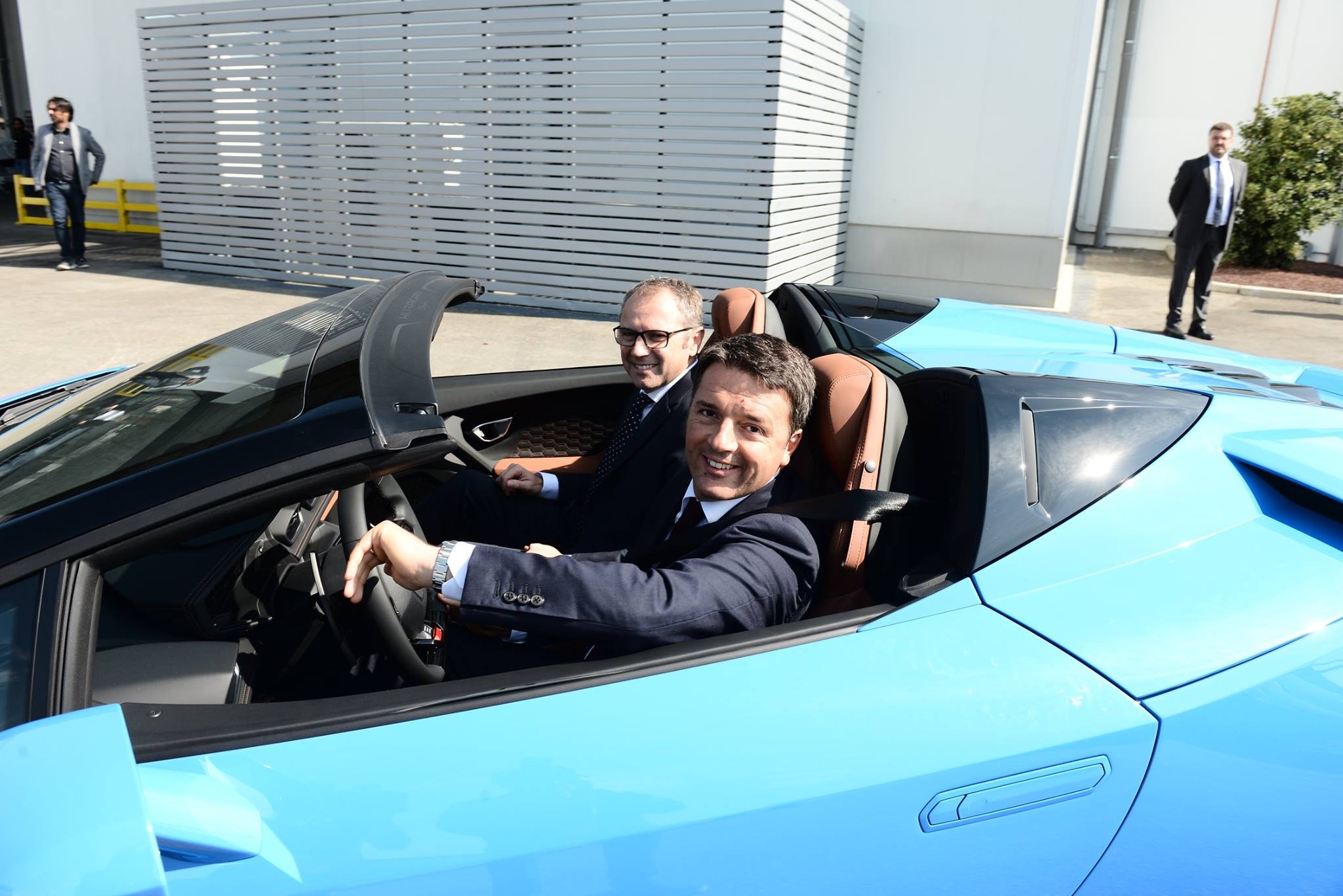 Matteo Renzi visita Automobili Lamborghini