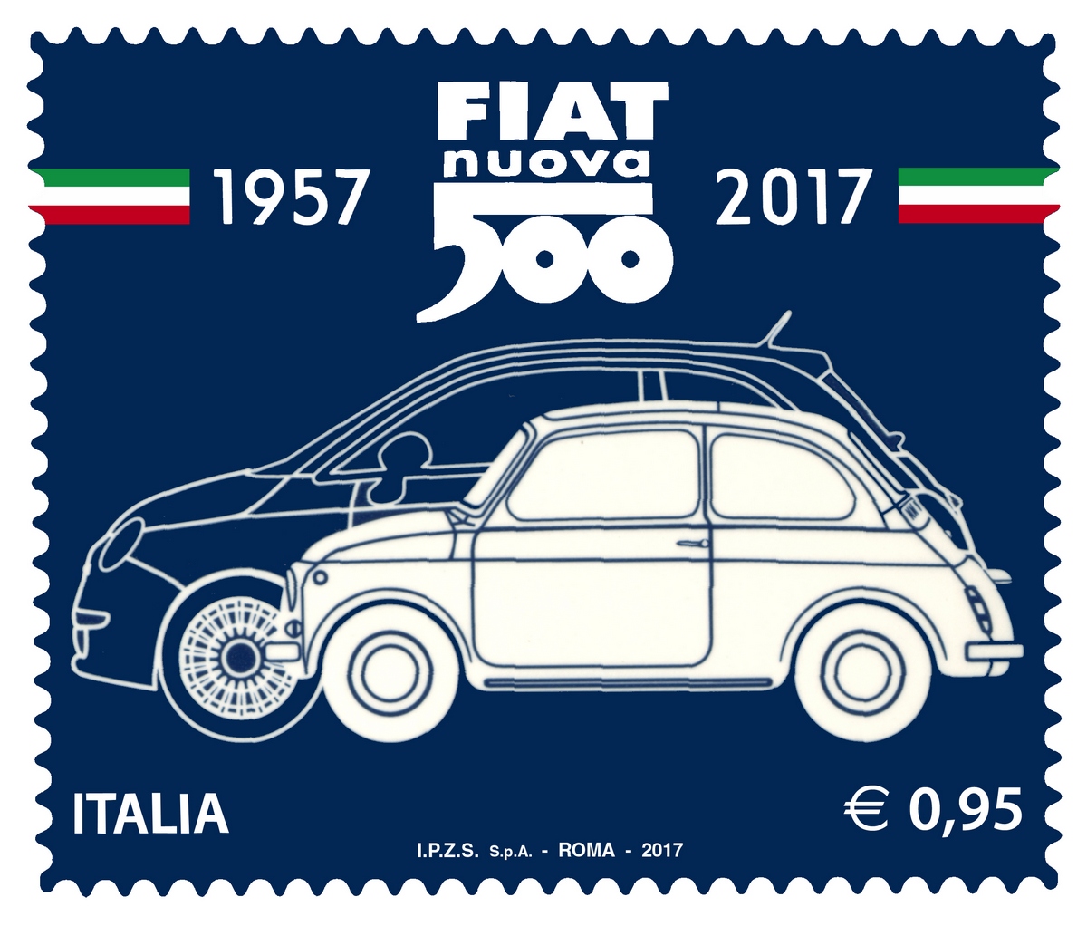 francobollo della Fiat 500