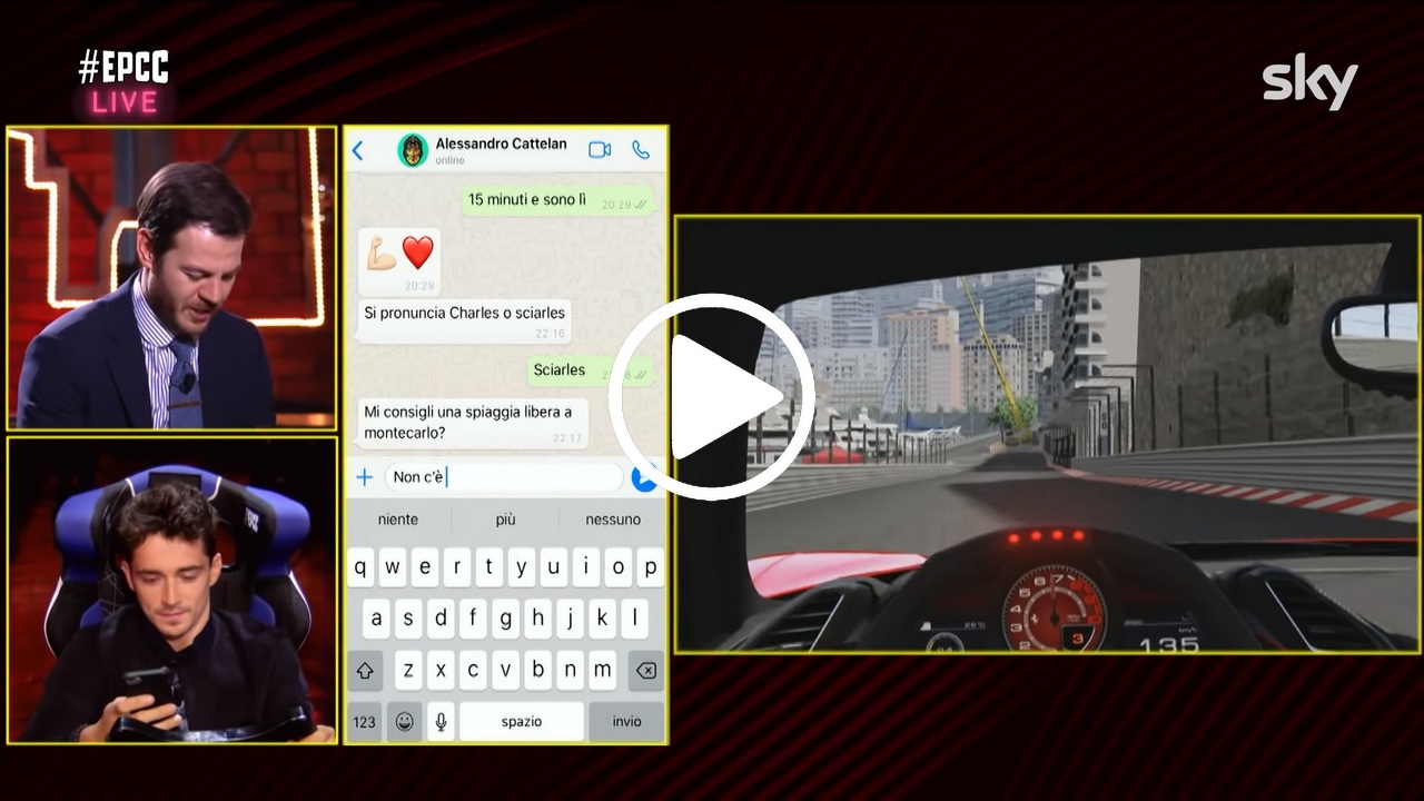 Charles Leclerc a EPCC: la prova al simulatore del talento Ferrari [VIDEO]