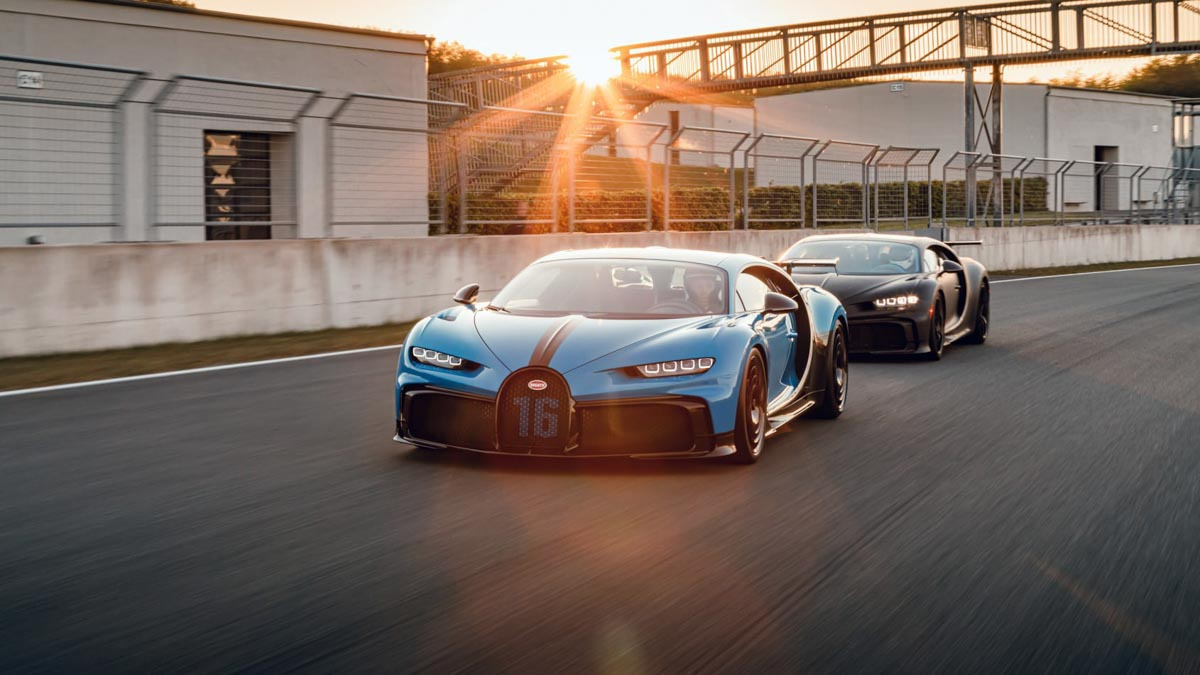 La Bugatti Chiron in pista