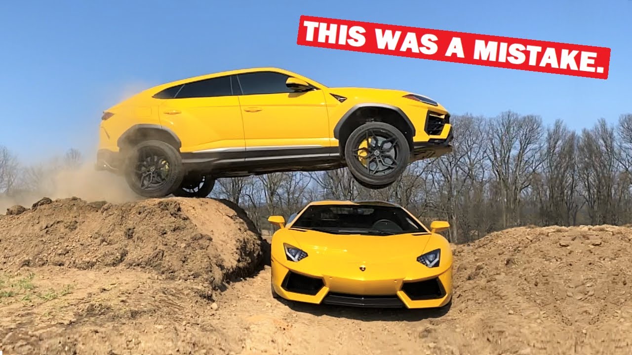 Una Lamborghini Urus salta su un’Aventador, senza un perchè [VIDEO]