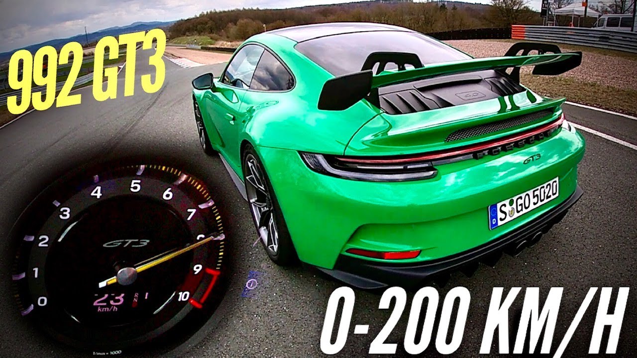 Porsche 911 GT3: lo scatto 0-200 km/h è davvero fulmineo [VIDEO]