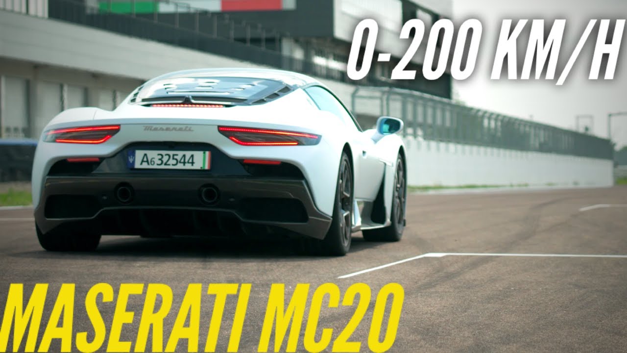 Lo 0-200 km/h della Maserati MC20 visto dall’abitacolo [VIDEO]