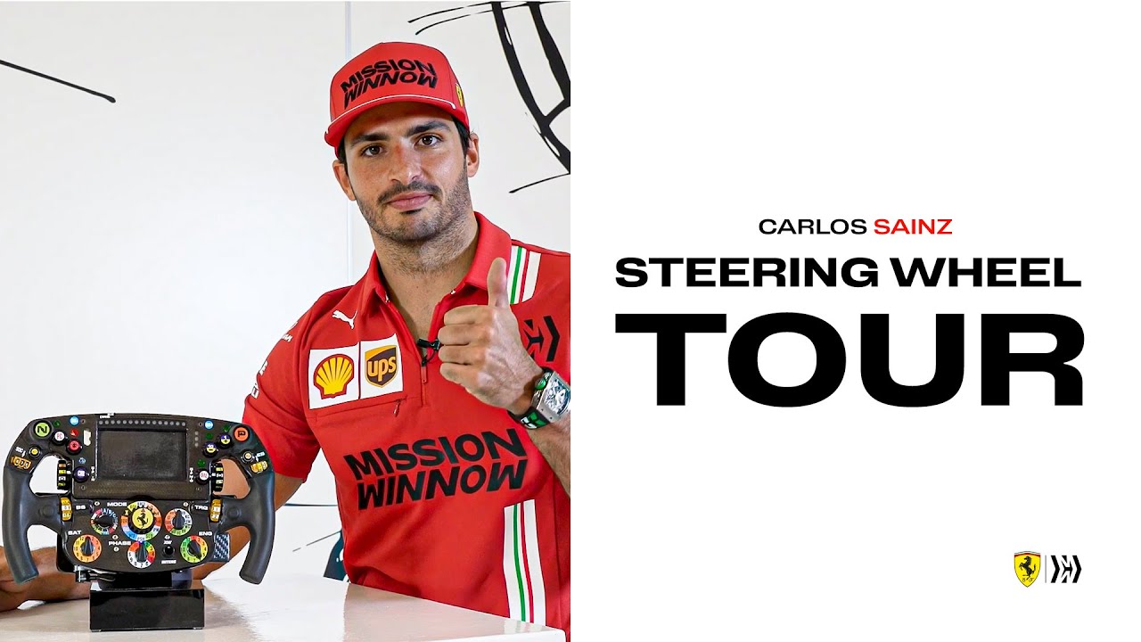 Carlos Sainz ci spiega il volante della Ferrari SF21 [VIDEO]