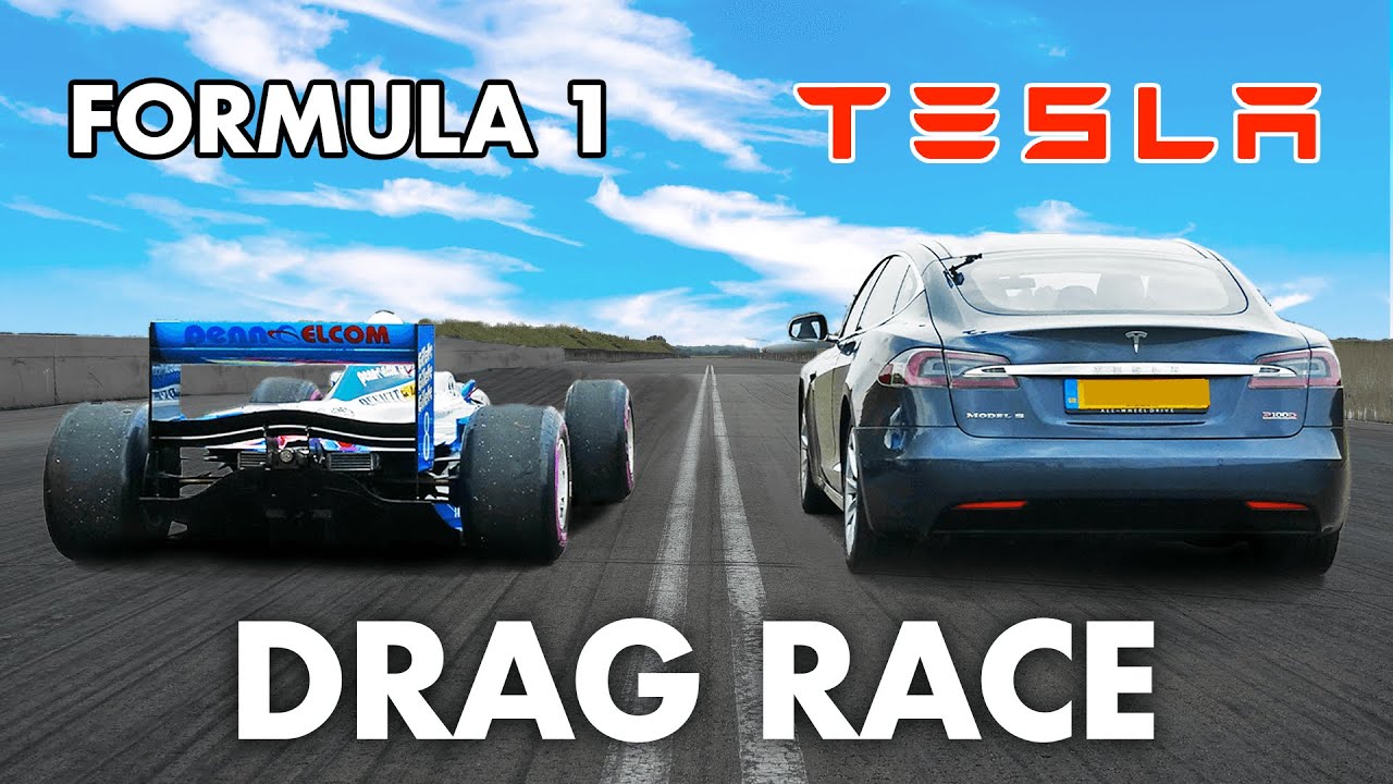drag race f1 vs tesla