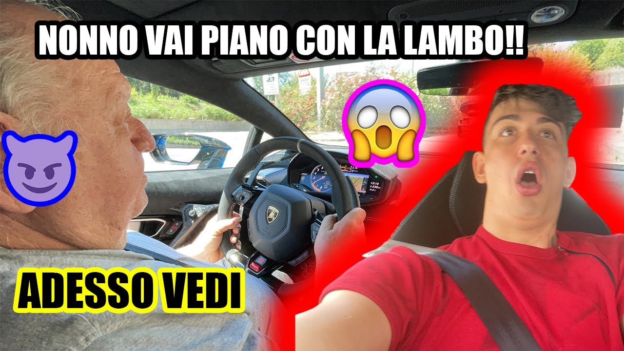Il nonno dello YouTuber guida la Lamborghini Huracan [VIDEO]