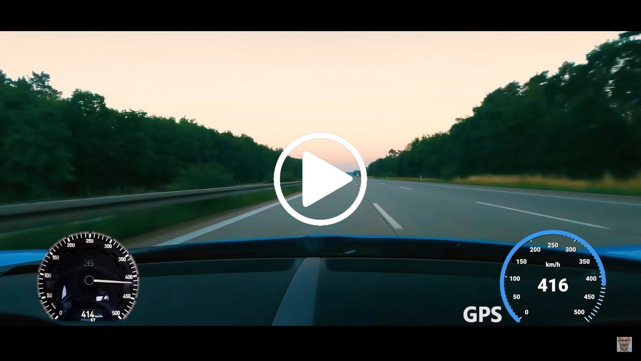 A 417 km/h con la Bugatti Chiron in Autobahn: il driver la passa liscia