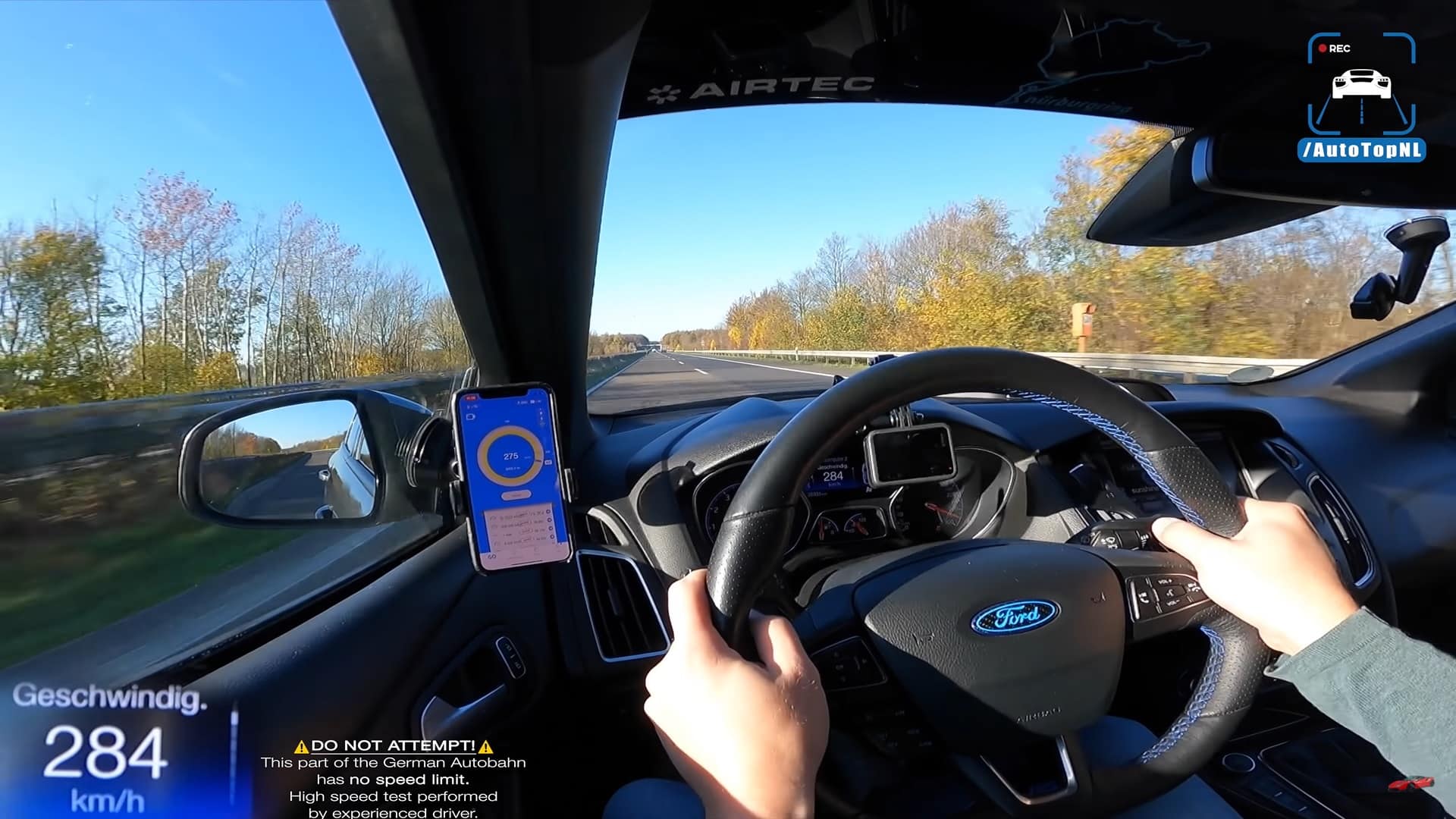 Mai visto una Ford Focus RS MK3 in Autobahn? Ha sfiorato i 300 km/h! [VIDEO]