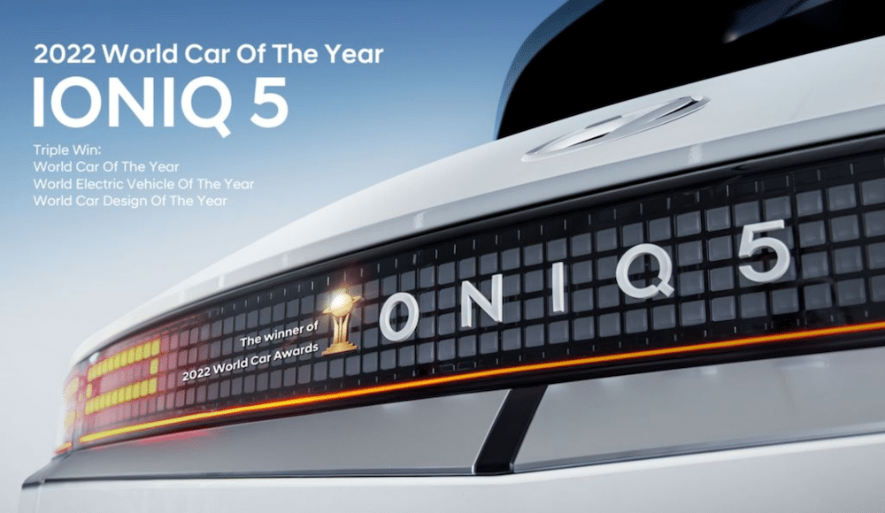 Hyundai Ioniq 5 è World Car of the Year 2022 in tre categorie, ecco quali