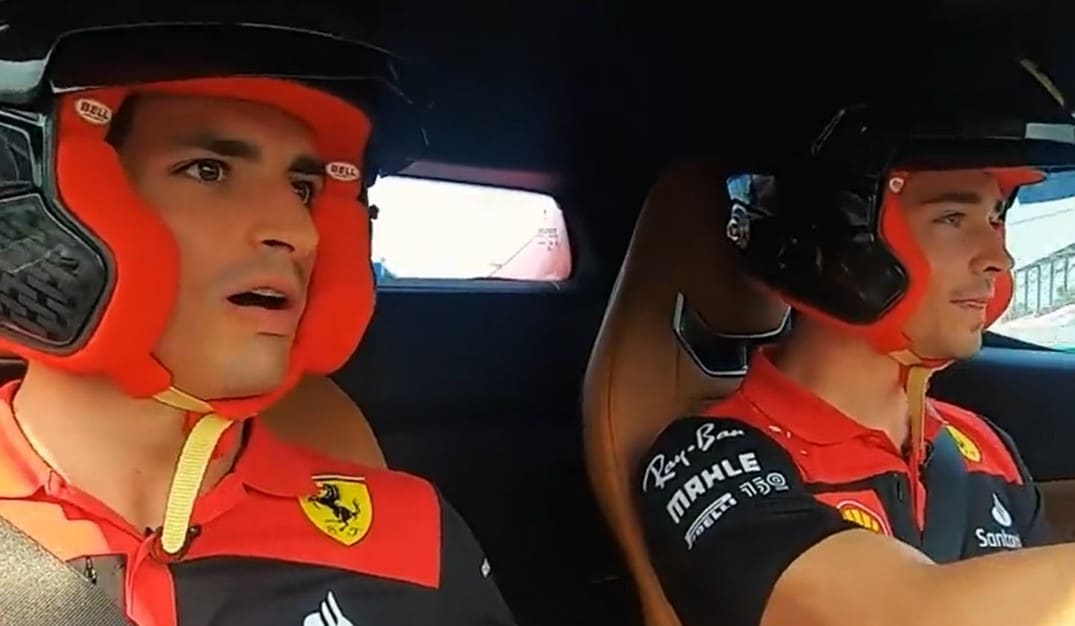 Leclerc e Sainz a Miami si sono divertiti a bordo della nuova Ferrari 296 GTB