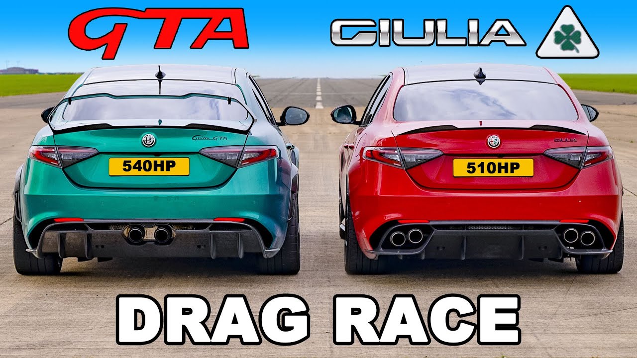 Giulia Quadrifoglio VS Giulia GTA: la drag race definitiva della berlina italiana