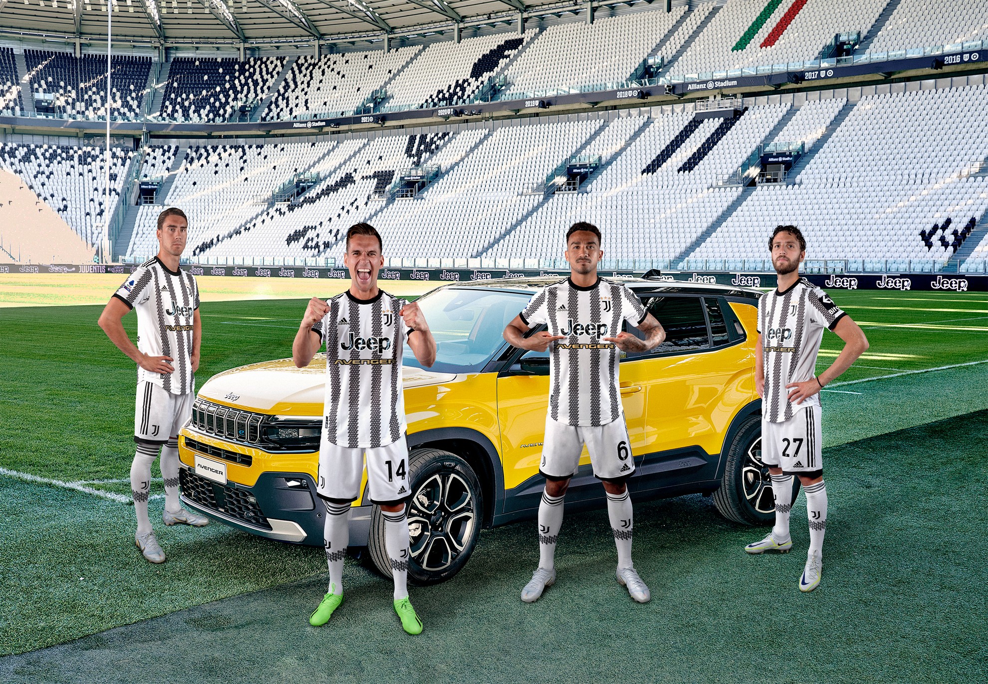 Jeep Avenger subito protagonista sulle maglie della Juventus