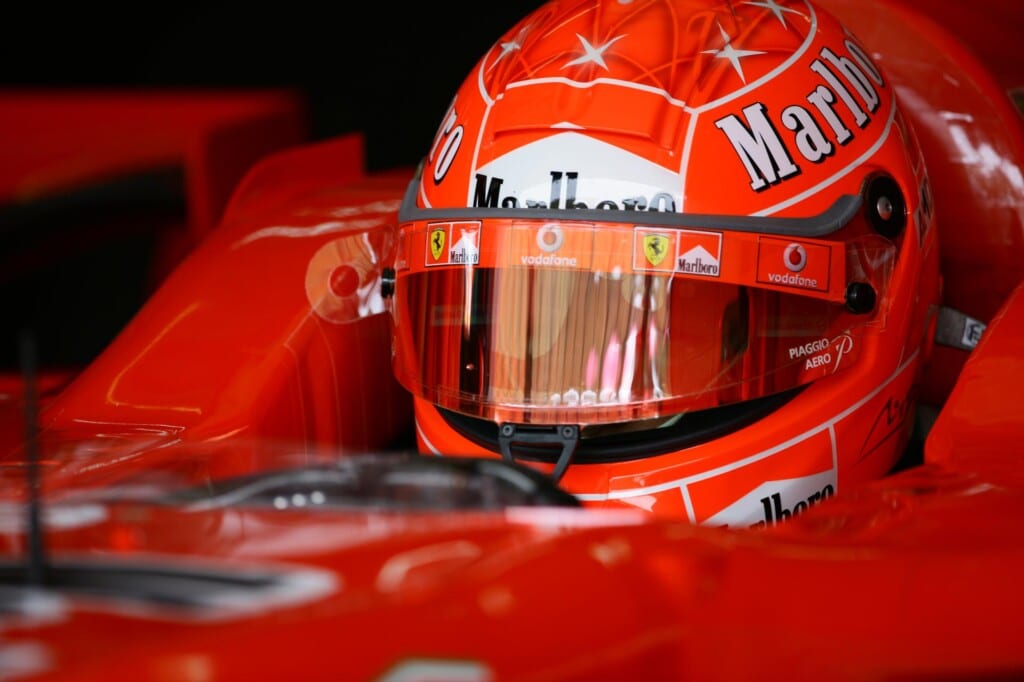Michael Schumacher casco Ferrari
