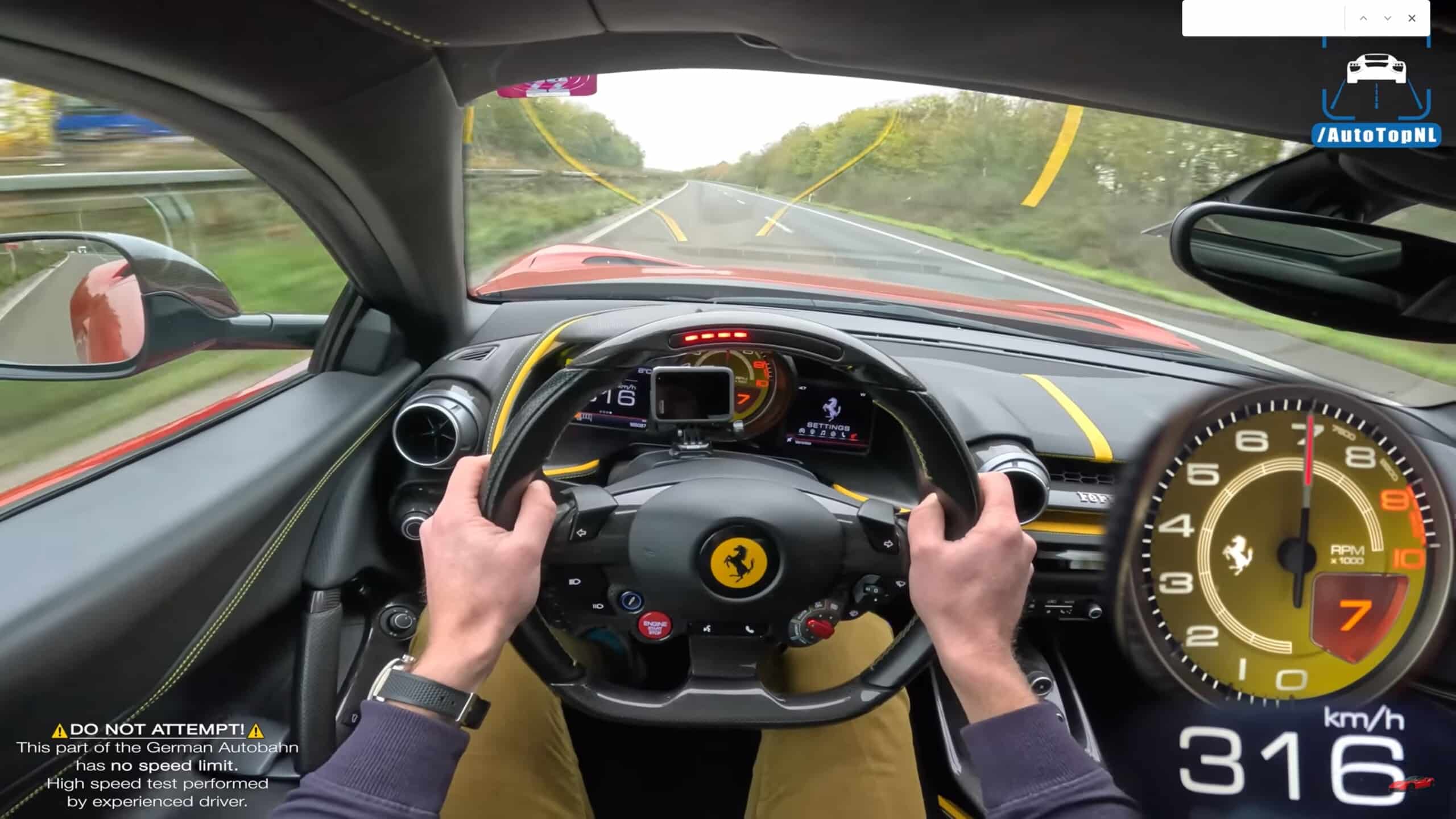Questa Ferrari 812 Superfast va veramente forte in Autobahn: il VIDEO toglie il fiato